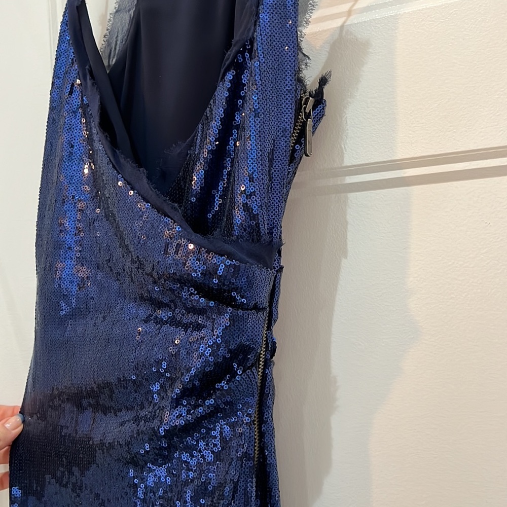 Nicole Miller Blue Sequin cocktail dress Size 0